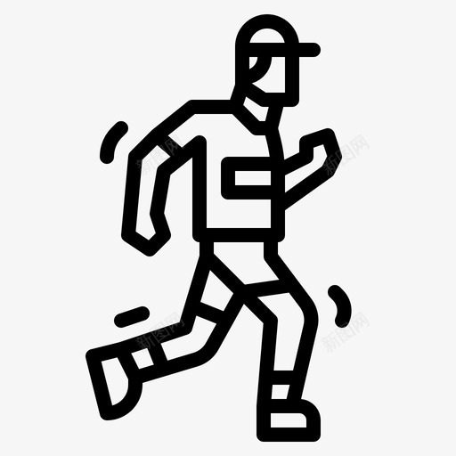 跑步者城市公园23号直线型图标svg_新图网 https://ixintu.com 23号 公园 城市 直线 线型 跑步者