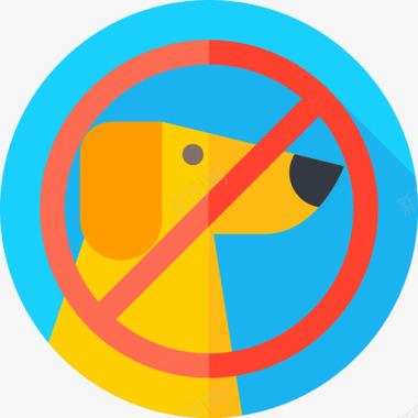 禁止携带宠物游泳池规则4平坦图标图标