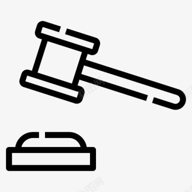 正义法庭锤子图标图标