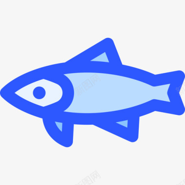 鳟鱼健康食品41蓝色图标图标