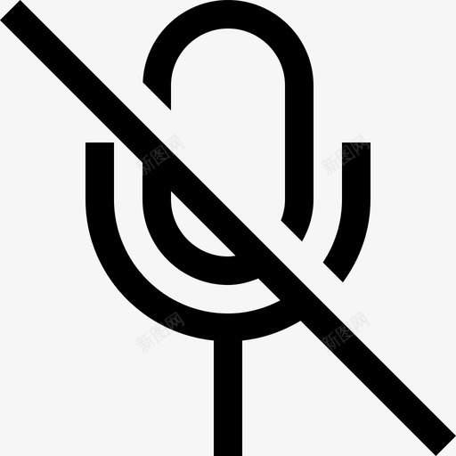 静音音视频1线性图标svg_新图网 https://ixintu.com 线性 静音 音视频