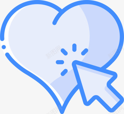 心脏调查和评级蓝色图标图标