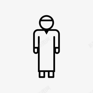 穆斯林男子穆斯林男子服装穆斯林人图标图标