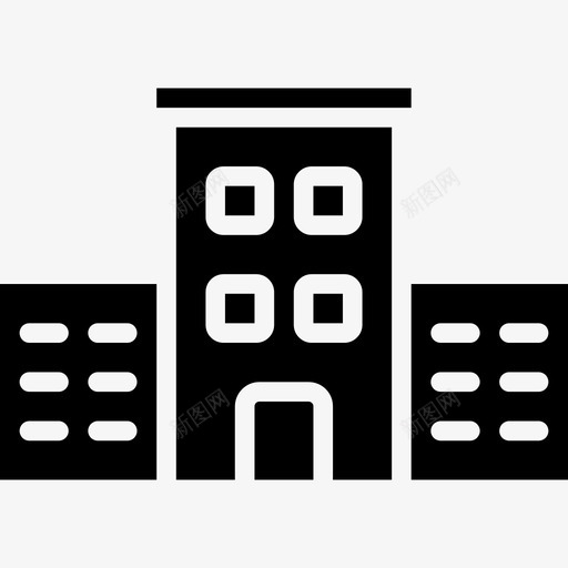 校舍建筑教室图标svg_新图网 https://ixintu.com 大学 建筑 教室 校舍
