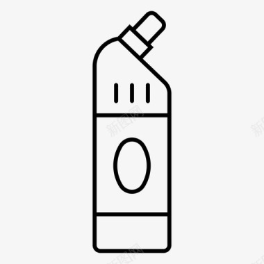 漂白剂浴室瓶子图标图标