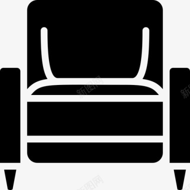 扶手椅办公家具填充物图标图标