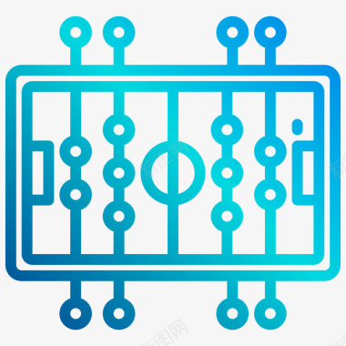桌上足球第22场直线梯度图标图标