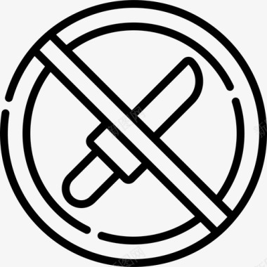 禁止携带武器游泳池规则5直线型图标图标