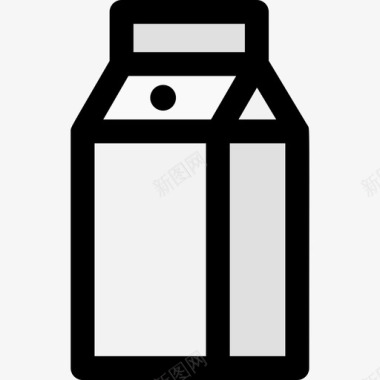 牛奶健康食品40原色图标图标