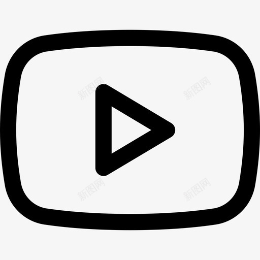 Youtube社交标识4线性图标svg_新图网 https://ixintu.com Youtube 标识 社交 线性