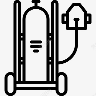 氧气面罩医疗技术7线性图标图标