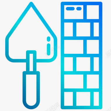 砖墙建筑66直线坡度图标图标