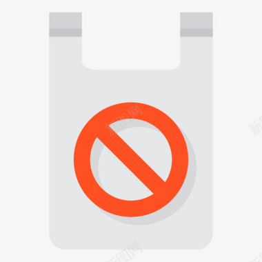 无塑料袋塑料污染22平坦图标图标