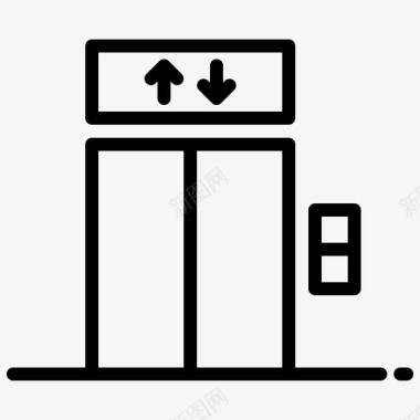 电梯建筑65直线型图标图标