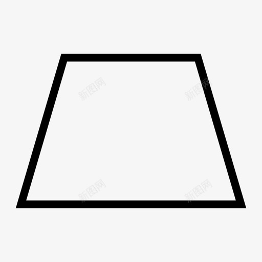 梯形几何数学图标svg_新图网 https://ixintu.com 几何 形状 数学 斜方 梯形