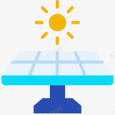 太阳能电池板98技术平板图标图标
