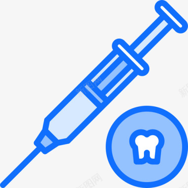麻醉剂牙医57蓝色图标图标