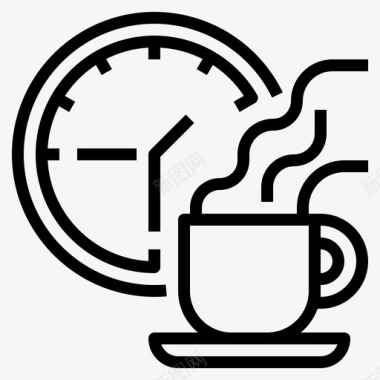 咖啡咖啡店126轮廓图标图标