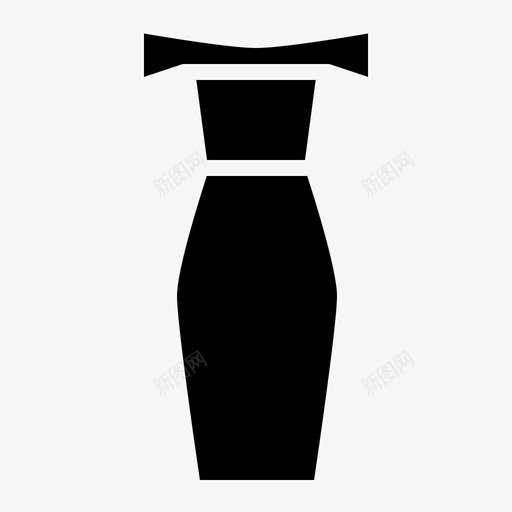 铅笔裙女式时装2字形图标svg_新图网 https://ixintu.com 女式 字形 时装 铅笔