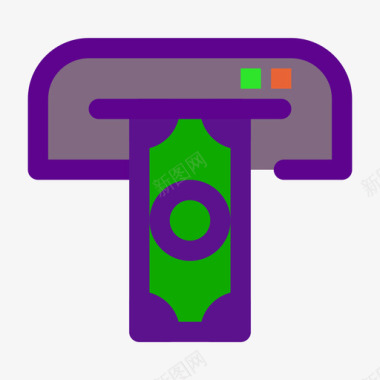 Atm商业和金融97线性颜色图标图标