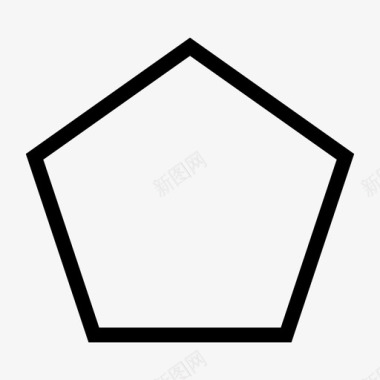 五边形几何图形数学图标图标