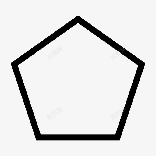 五边形几何图形数学图标svg_新图网 https://ixintu.com 五边形 几何图形 多边形 形状 数学