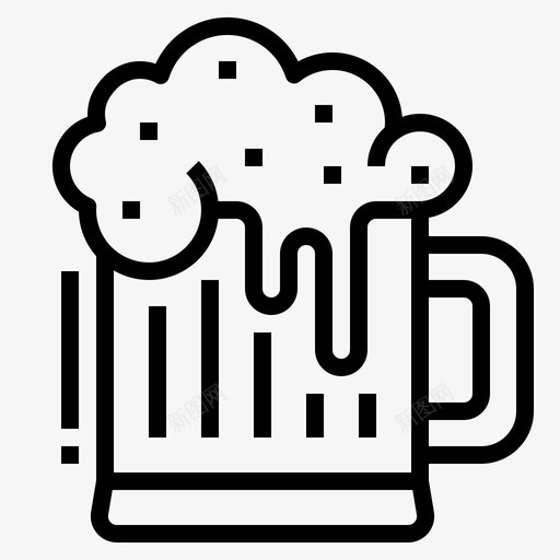 啤酒酒饮料图标svg_新图网 https://ixintu.com 啤酒 杯子 泡沫 派对 饮料