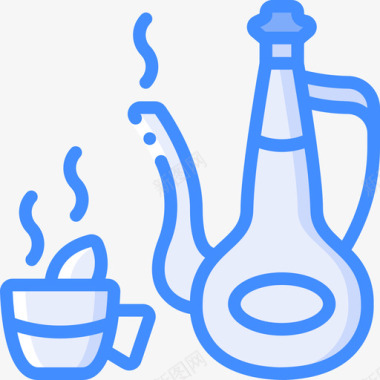 茶印度47蓝色图标图标
