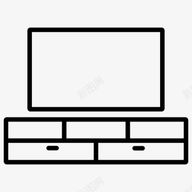 橱柜家具装饰1轮廓图标图标