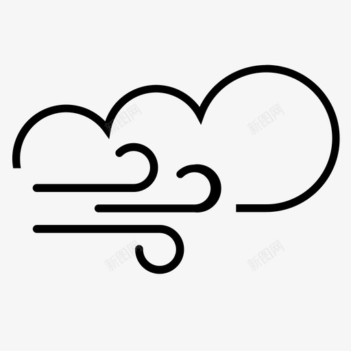 风气候雾图标svg_新图网 https://ixintu.com 天气 气候 温度