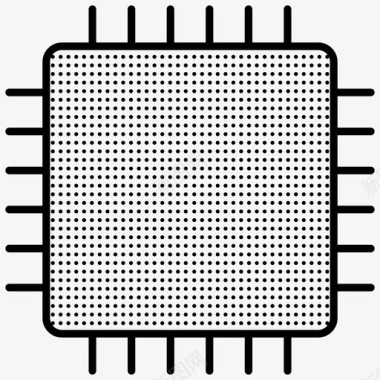 集成电路处理器电子器件图标图标