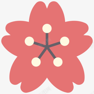 樱花日本100平图标图标