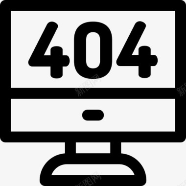 错误404呼叫中心服务14线性图标图标