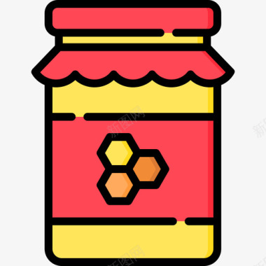 蜂蜜营养18原色图标图标