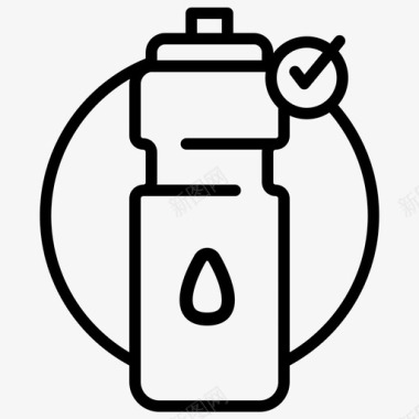 可重复使用的瓶子环保绿色和平图标图标