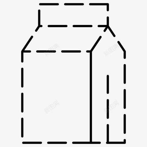 牛奶袋子牛奶盒图标svg_新图网 https://ixintu.com 咖啡店 图标 牛奶 袋子