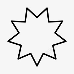 爆星星星爆炸形状图标高清图片