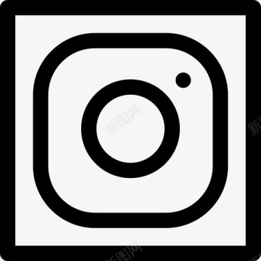 Instagram社交媒体徽标10线性图标图标