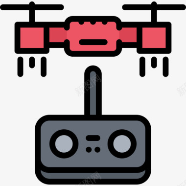 遥控器无人机21彩色图标图标