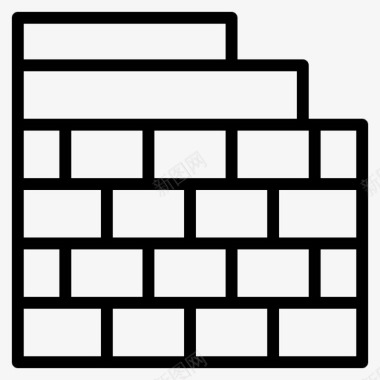 砖墙结构10线性图标图标