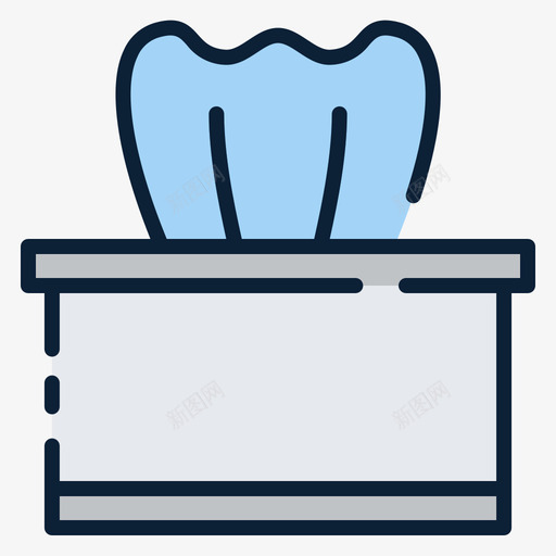 纸巾盒清洁120线性颜色图标svg_新图网 https://ixintu.com 清洁 纸巾 线性 颜色