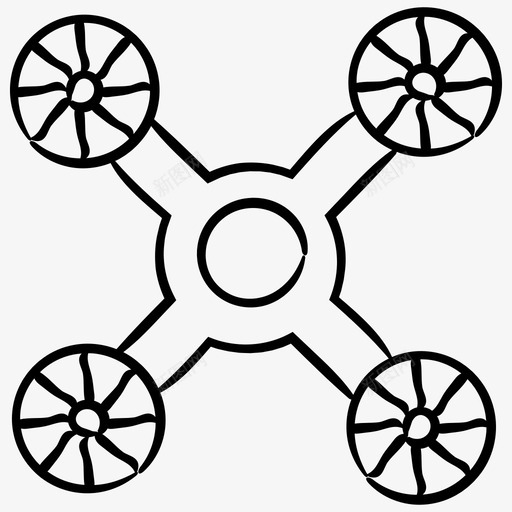 无人机四旋翼机电子手绘图标svg_新图网 https://ixintu.com 图标 手绘 旋翼机 无人机 电子