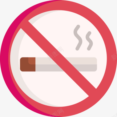 禁止吸烟游泳池规则6平坦图标图标