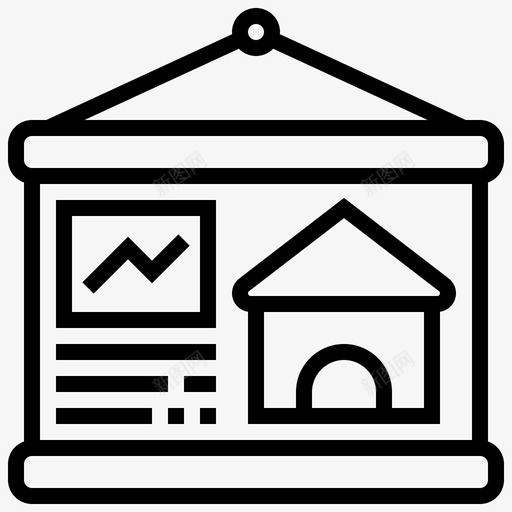 代表房地产208线性图标svg_新图网 https://ixintu.com 代表 房地产 线性