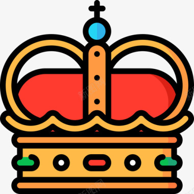 皇冠西班牙3线性颜色图标图标