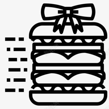汉堡食品配送81直系图标图标