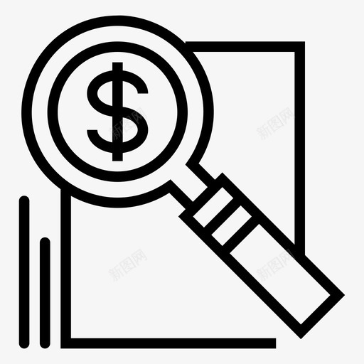 审核文档美元图标svg_新图网 https://ixintu.com 图标 审核 搜索 文档 美元 财务 货币 银行