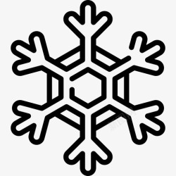 4个圣诞图标雪花圣诞装饰4线性图标高清图片