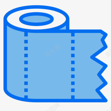 卫生纸清洁107蓝色图标图标