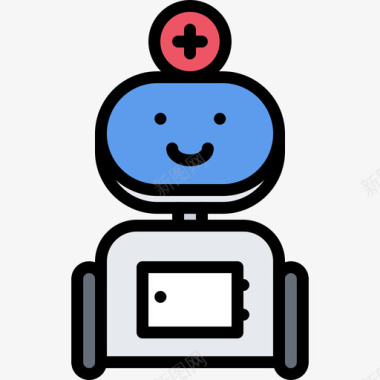 机器人医疗技术9彩色图标图标